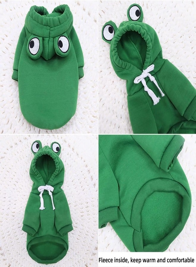 Maruomiki Pet Clothing Dog Transformation Frog Hoodie Autumn and Winter Warm Small Large Dog Method Dou Cat Bullfighting Clothes (Frog,XL) - Image 5